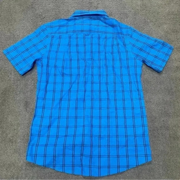 Men’s Club Room Blue Plaid Short Sleeve button down Casual shirt Size Small - Picture 6 of 8
